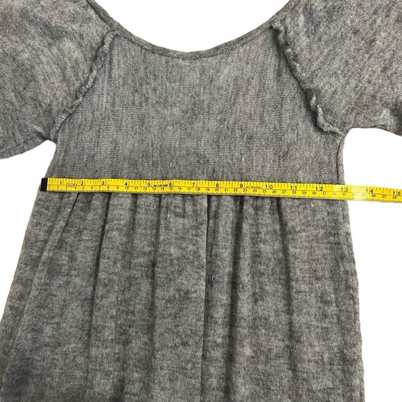 Anthropologie MOTH Gray Zippered Back Sweater Dress Size M - Nylon Wool Alpaca - Picture 11 of 15